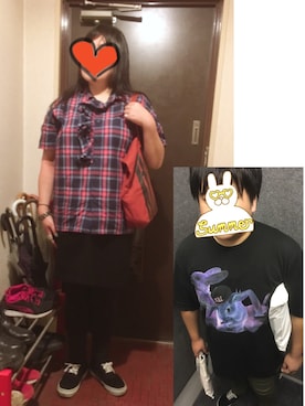 「タータンチェック」｜奈々さん（レディース・162cm）の夏コーディネート