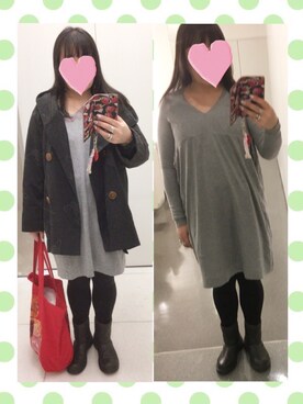 「MILKBOY」｜「アイテム（その他アウター）」を使った、奈々さん（レディース・162cm）の秋コーディネート