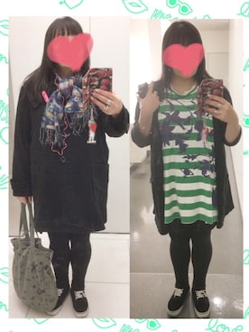 「Chrome Hearts」｜「アイテム（その他アウター）」を使った、奈々さん（レディース・162cm）の冬コーディネート