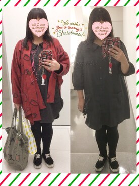 「Chrome Hearts」｜「アイテム（その他アウター）」を使った、奈々さん（レディース・162cm）の冬コーディネート