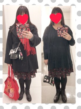 「OZONE COMMUNITY（オゾンコミュニティ）のアイテム（ジャケット/アウター）」を使った、奈々さん（レディース・162cm）の冬コーディネート
