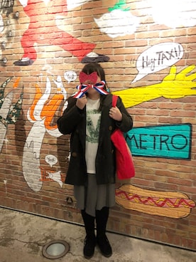 「MILKBOY」｜「アイテム（その他アウター）」を使った、奈々さん（レディース・162cm）の春コーディネート