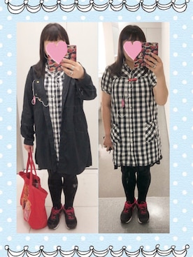 「PUMA」｜「アイテム（シャツワンピース）」を使った、奈々さん（レディース・162cm）の夏コーディネート