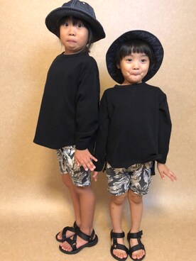 「OLDMAN（オールドマン）のアイテム」を使った、Keisukeさん（キッズ・120cm）の夏コーディネート