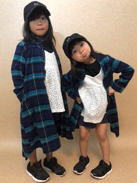 「CIAOPANIC（チャオパニック）のアイテム（シューズ）」を使った、Keisukeさん（キッズ・120cm）の秋コーディネート