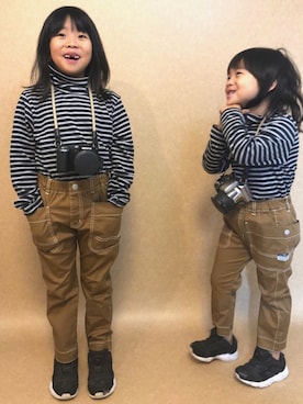 「CIAOPANIC（チャオパニック）のアイテム（シューズ）」を使った、Keisukeさん（キッズ・120cm）の秋コーディネート