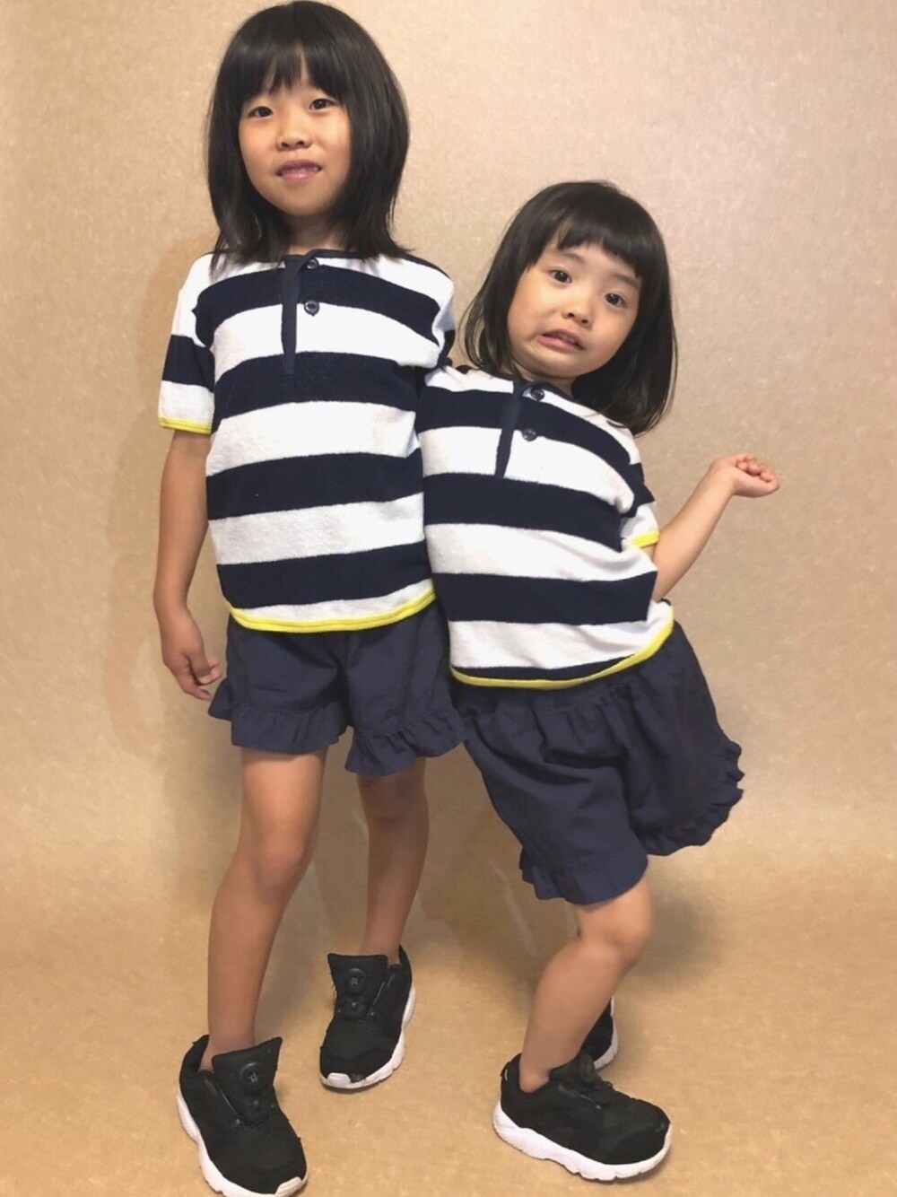 「kids、キッズファッション、夏、女の子コーデ、リンクコーデ、姉妹コーデ、6歳、5歳、夏セールで買いました」｜「BREEZEのアイテム（Tシャツ/カットソー、ブルー系）」を使った、Keisukeさん（キッズ・120cm）の夏コーディネートの1枚目の写真