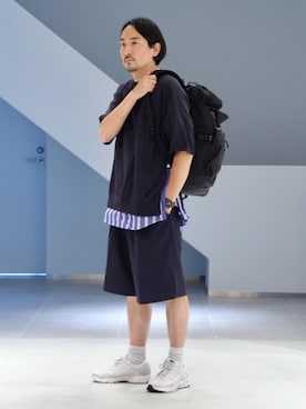 「EN ROUTE（アンルート）のアイテム（ニット/セーター）」を使った、IKARASHIさん（メンズ・176cm）の春コーディネート