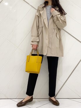 「アーバンリサーチドアーズ」｜「アイテム（ミリタリージャケット）」を使った、AI.Uさん（レディース・168cm）の冬コーディネート