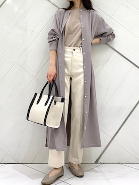 「URBAN RESEARCH DOORS（アーバンリサーチドアーズ）のハイライズデニムパンツ（デニムパンツ）」を使った、AI.Uさん（レディース・168cm）の冬コーディネート