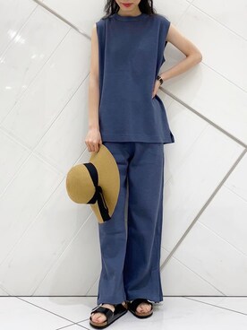 「FORK&SPOON（フォークアンドスプーン）のアイテム（帽子）」を使った、AI.Uさん（レディース・168cm）の春コーディネート