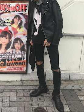 「SAINT LAURENT PARIS（サンローランパリ）のアイテム（トートバッグ）」を使った、Super Aさん（メンズ・173cm）の冬コーディネート