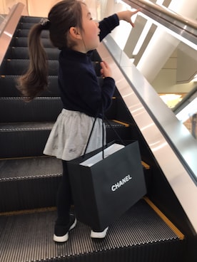 「無印良品（ムジルシリョウヒン）のアイテム（ニット/セーター、ブルー系）」を使った、Risaco②さん（レディース・169cm）の秋コーディネート
