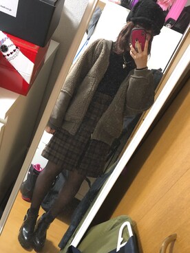 「CASPER JOHN AIVER（キャスパージョンアイバー）のアイテム（キャップ）」を使った、(　˙🐽˙　)さん（レディース・153cm）の冬コーディネート