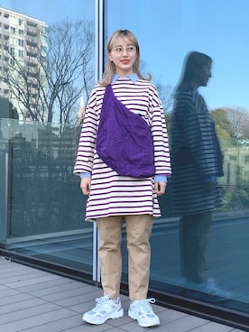 「BEAMS（ビームス）のアイテム（バッグ）」を使った、ハルカ   カワエさん（レディース・161cm）の冬コーディネート