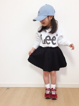 「Lee（リー）のアイテム（スウェット）」を使った、mikiさん（キッズ・100cm）の春コーディネート
