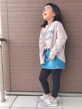 「小1」｜mikiさん（キッズ・120cm）の秋コーディネート