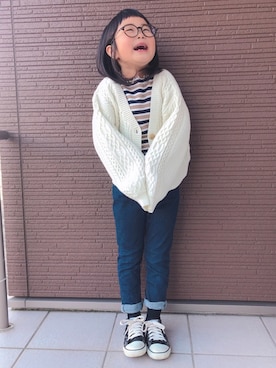 「小1」｜mikiさん（キッズ・120cm）の秋コーディネート
