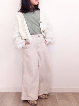 「JEANASIS（ジーナシス）のアイテム（スウェット）」を使った、mikiさん（キッズ・120cm）の冬コーディネート