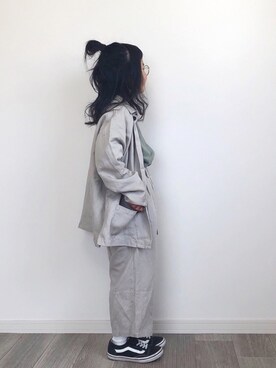 「JEANASIS（ジーナシス）のアイテム（スウェット）」を使った、mikiさん（キッズ・120cm）の春コーディネート