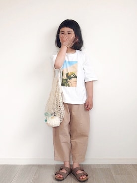 「LAKOLE（ラコレ）のアイテム」を使った、mikiさん（キッズ・120cm）の春コーディネート