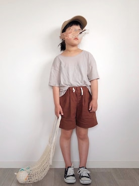 「LAKOLE（ラコレ）のアイテム」を使った、mikiさん（キッズ・120cm）の春コーディネート
