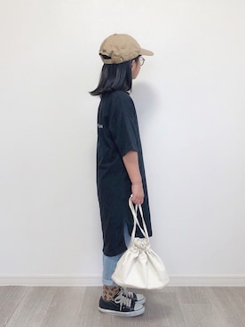 「CLEA（クレア）のアイテム（バッグ）」を使った、mikiさん（キッズ・123cm）の秋コーディネート