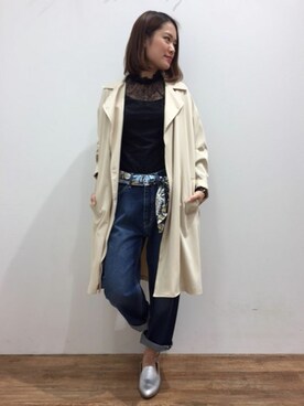 「grove（グローブ）のアイテム（その他アウター）」を使った、groveさん（レディース・161cm）の春コーディネート