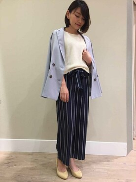「grove（グローブ）のアイテム（その他アウター）」を使った、groveさん（レディース・154cm）の春コーディネート