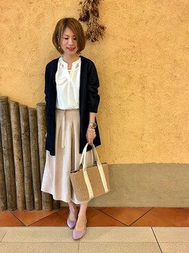 「アイテム（アンサンブル）」を使った、groveさん（レディース・159cm）の春コーディネート