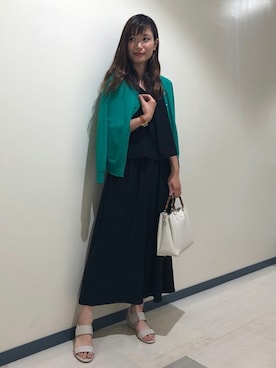 「grove（グローブ）のアイテム（オールインワン・サロペット）」を使った、groveさん（レディース・163cm）の夏コーディネート