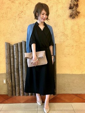 「grove（グローブ）のアイテム（シャツワンピース）」を使った、groveさん（レディース・166cm）の夏コーディネート