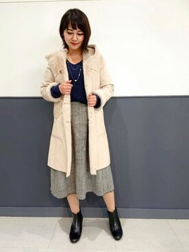 「grove（グローブ）のアイテム（その他アウター）」を使った、groveさん（レディース・156cm）の秋コーディネート