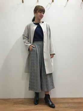 「grove（グローブ）のアイテム（その他アウター）」を使った、groveさん（レディース・165cm）の冬コーディネート