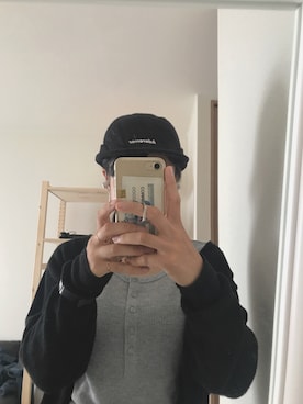 「ADER error」｜「アイテム（キャップ）」を使った、ゆのゆのさん（レディース・160cm）の秋コーディネート