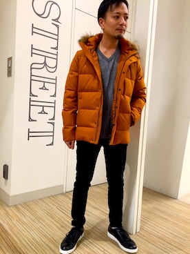 「アイテム（ブルゾン）」を使った、yokoiさん（メンズ・165cm・30代）の冬コーディネート