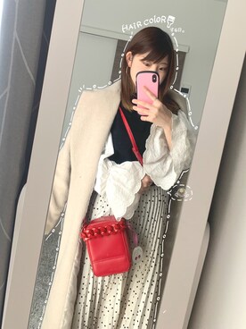 「RESEXXY（リゼクシー）のアイテム（その他アウター）」を使った、あいちんさん（レディース・158cm）の冬コーディネート