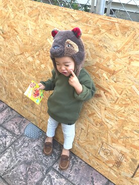「アイテム（モカシン/デッキシューズ）」を使った、kiyokoさん（レディース・156cm）の秋コーディネート