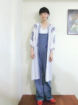 「flower」｜「アイテム（オールインワン・サロペット）」を使った、Royka*さん（レディース・170cm）の夏コーディネート