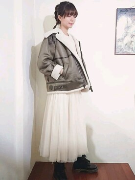 「Another Edition」｜「アイテム（ブーツ）」を使った、Royka*さん（レディース・170cm）の冬コーディネート