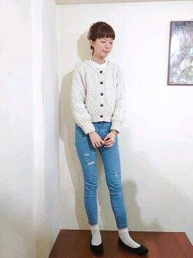 「Another Edition」｜「アイテム（アナログ腕時計）」を使った、Royka*さん（レディース・170cm）の冬コーディネート