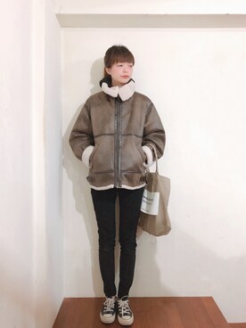 「Another Edition」｜「アイテム（その他アウター）」を使った、Royka*さん（レディース・170cm）の冬コーディネート