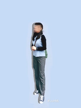 「A land（エーランド）のアイテム」を使った、Mari さん（レディース・167cm）の春コーディネート