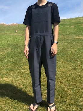 「NEAT（ニート）のアイテム（オールインワン・サロペット）」を使った、Atsunori さん（メンズ・172cm）の秋コーディネート