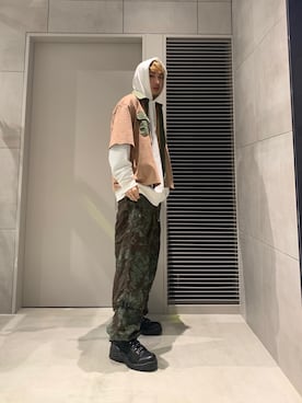 「MYne（マイン）のアイテム」を使った、徳能大士さん（メンズ・180cm）の春コーディネート