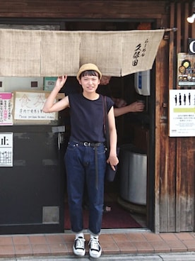 「CONVERSE（コンバース）のCONVERSE コンバース ジャック パーセル / JACK PURCEL（スニーカー）」を使った、mihiroさん（レディース・154cm）の夏コーディネート