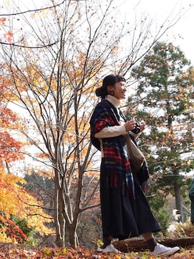 「BASISBROEK（バシスブルック）のアイテム」を使った、mihiroさん（レディース・154cm）の秋コーディネート