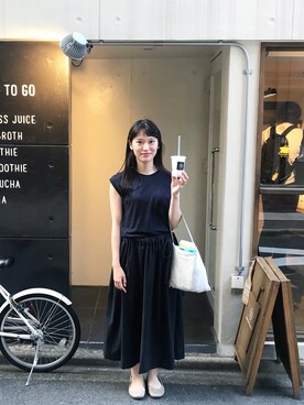 mihiroさんの「シームレス ノースリーブカットソー WOMEN」を使ったコーディネート