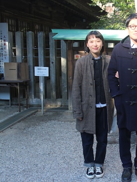 「Engineered Garments（エンジニアードガーメンツ）のアイテム（ジャケット/アウター）」を使った、mihiroさん（レディース・154cm）の冬コーディネート