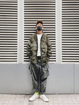「MADNESSのアイテム（オールインワン・サロペット）」を使った、寇克船长さん（メンズ・180cm）の秋コーディネート